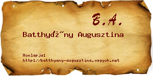 Batthyány Augusztina névjegykártya